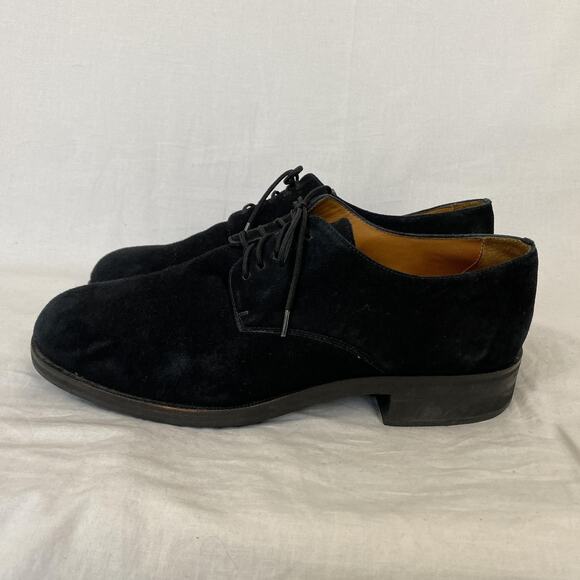 Cole Haan Shoes Mens 11 B Black Suede Derby Lace Up Dress F2183 Made in Brazil - Picture 5 of 13